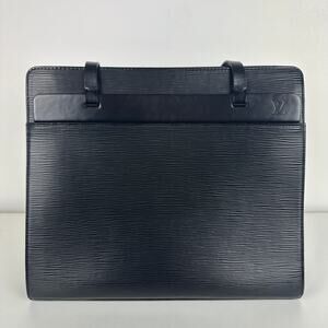 Louis Vuitton Womens Epi Croisette Leather Double Handle PM Black Tote Handbag
